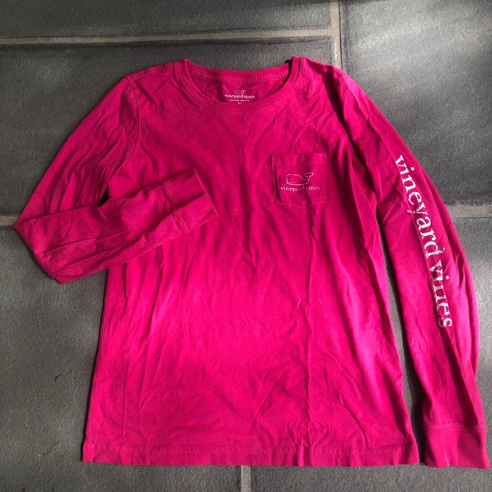 Vineyard vines hot pink long sleeve shirt